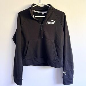 Black Puma Quarter Zip Sweatshirt